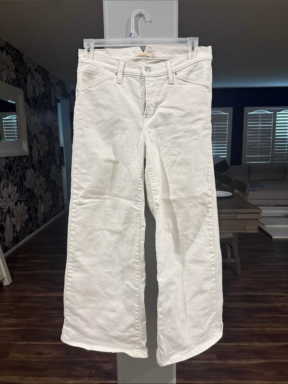 Levi's White Wide-Leg High-Rise Jeans